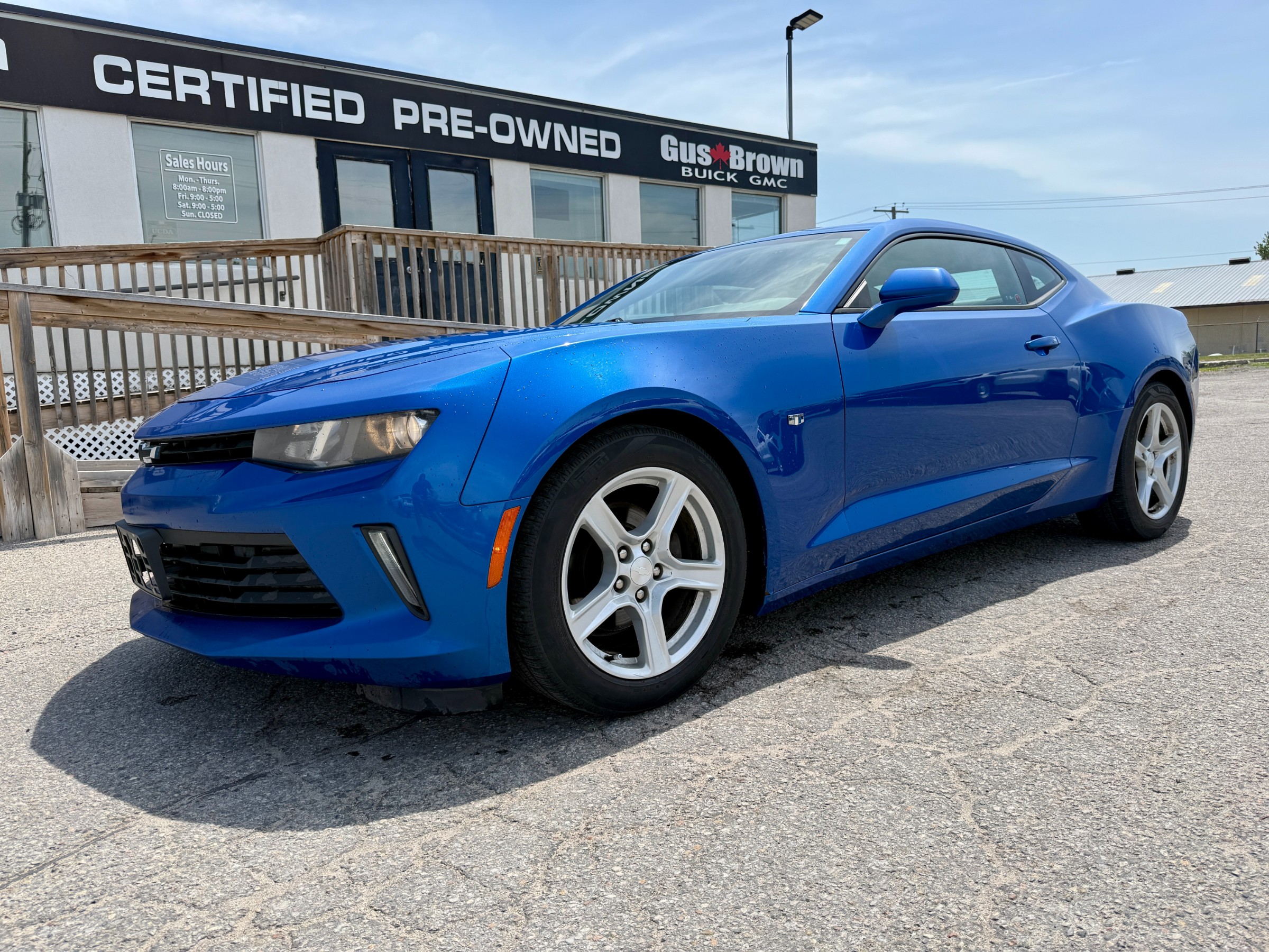 Blue 2016 Chevrolet Camaro 1LT Coupe RWD Coupe Rear-Wheel Drive 6-Speed Manual