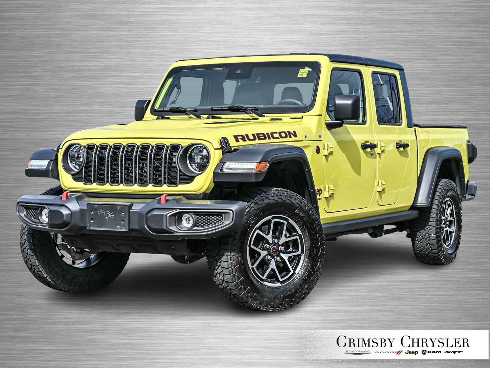 Yellow 2024 Jeep Gladiator Rubicon Crew Cab 4WD Pickup Truck Four-Wheel Drive 8-Speed Automatic