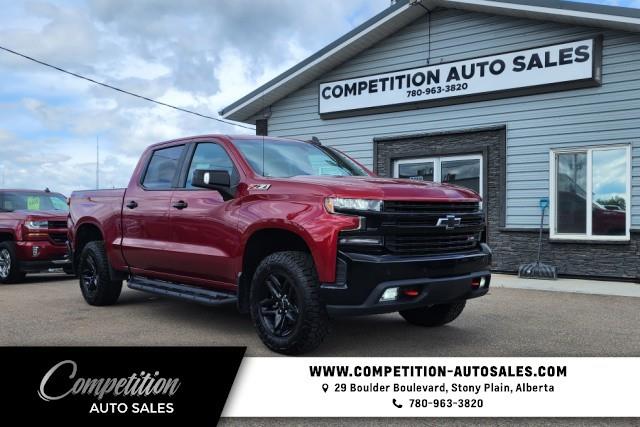 Red 2019 Chevrolet Silverado 1500 LT Trail Boss Crew Cab 4WD Pickup Truck Four-Wheel Drive 8-Speed Automatic