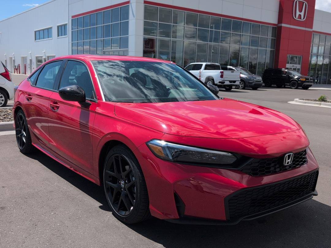 Red 2026 Honda Civic Sedan Front-Wheel Drive Continuously Variable Transmission