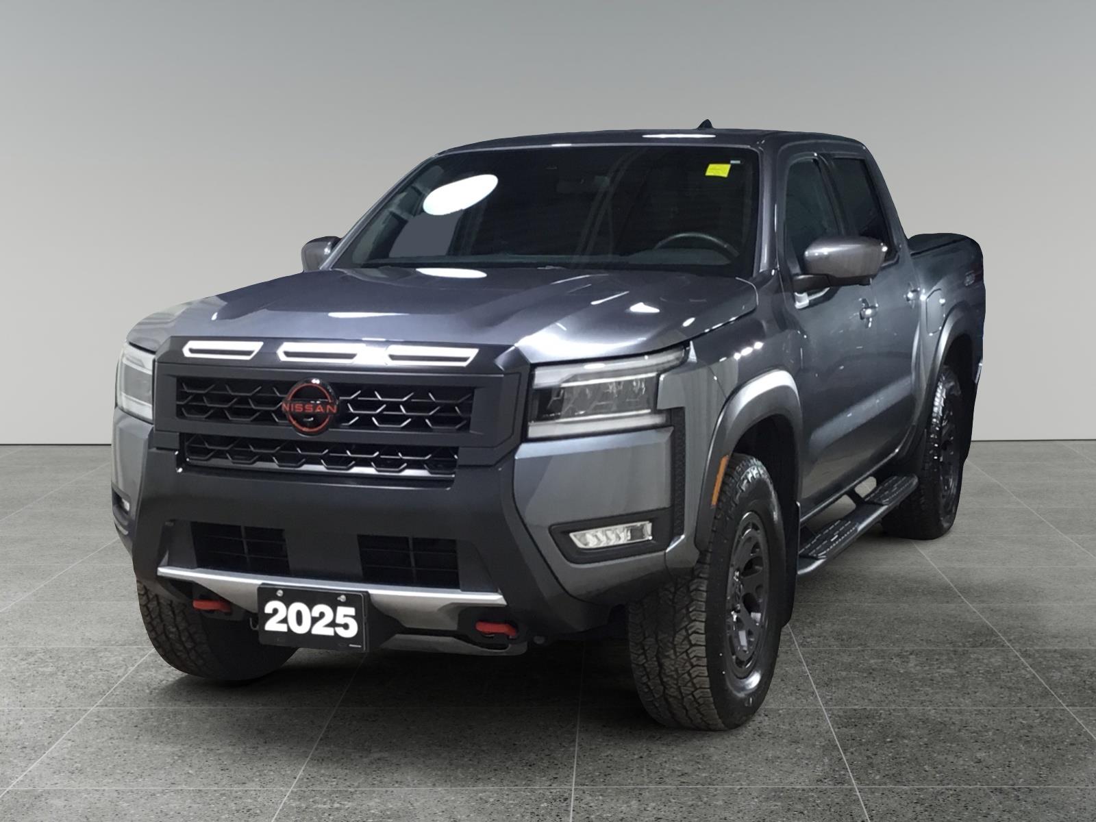 Gray 2025 Nissan Frontier PRO-4X Crew Cab 4WD Pickup Truck Four-Wheel Drive 9-Speed Automatic