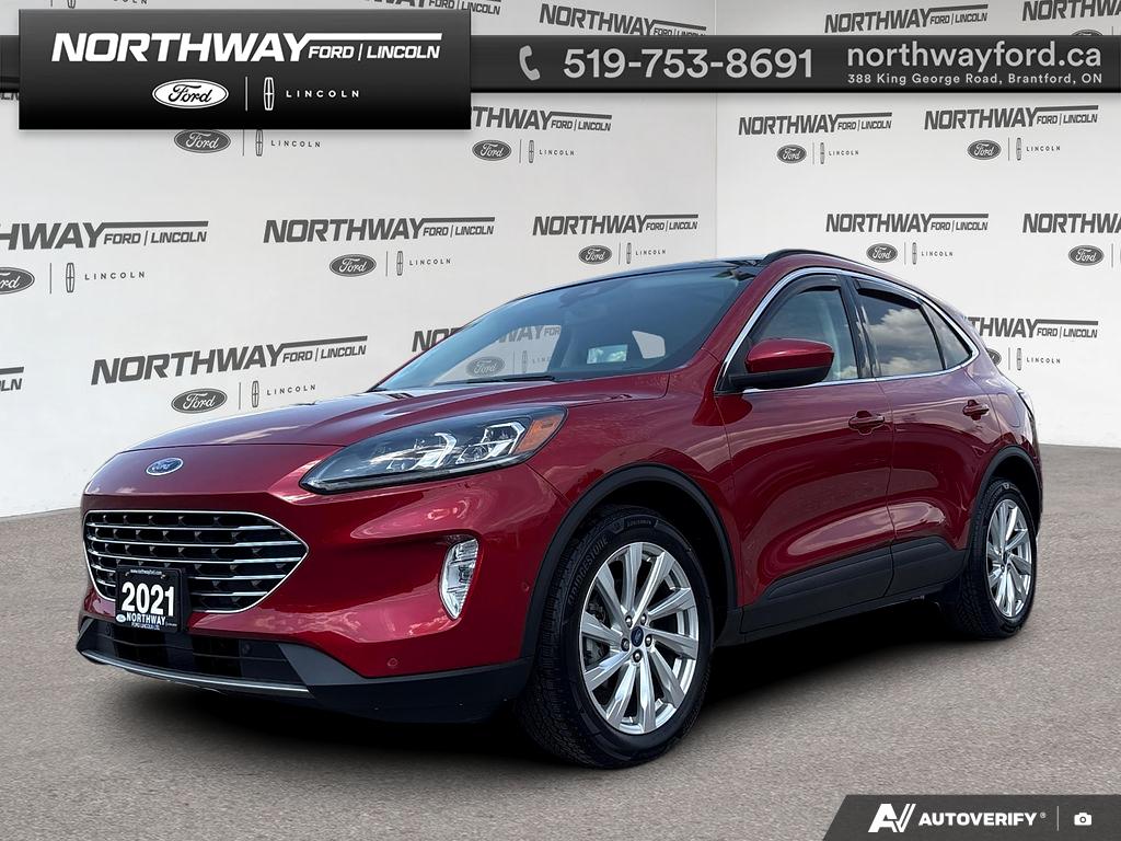 Red 2021 Ford Escape Hybrid Titanium AWD SUV / Crossover All-Wheel Drive Continuously Variable Transmission