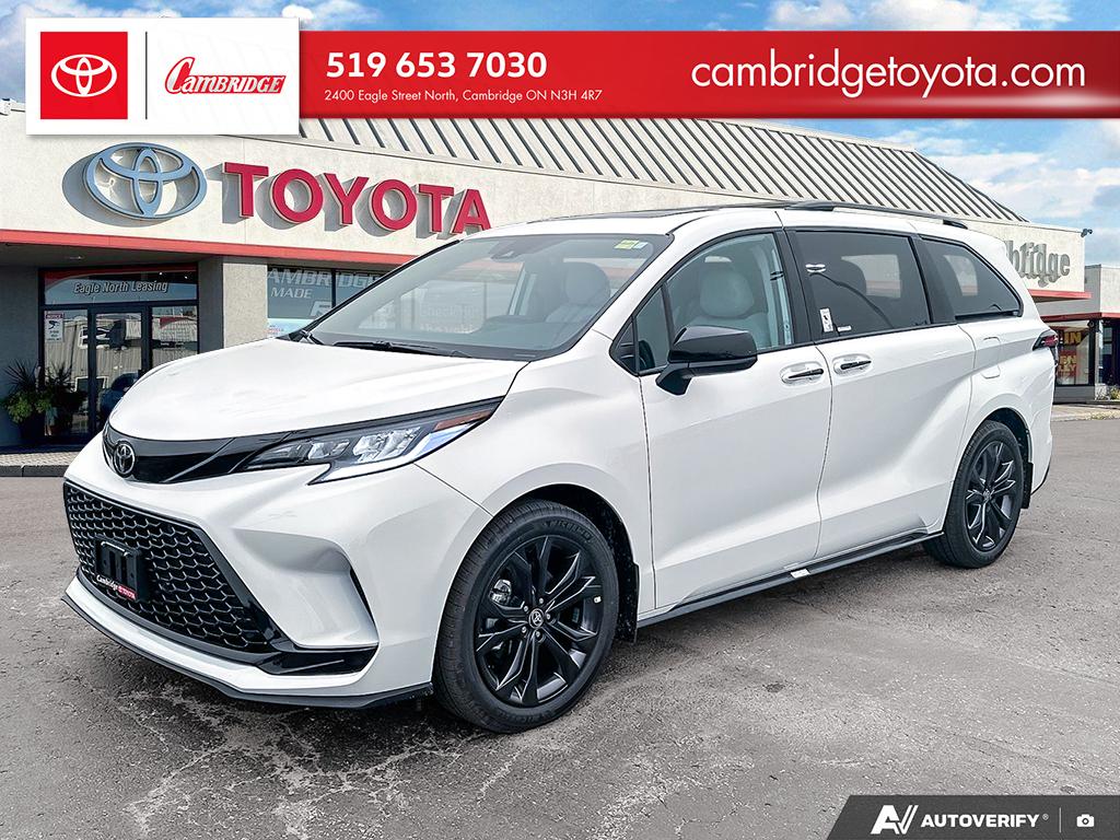 White 2026 Toyota Sienna Minivan Front-Wheel Drive Continuously Variable Transmission