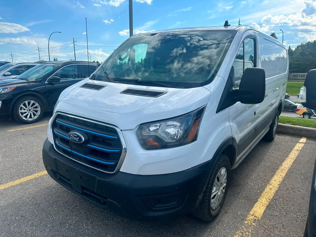 White 2023 Ford E-Transit Van Rear-Wheel Drive 1-Speed Automatic