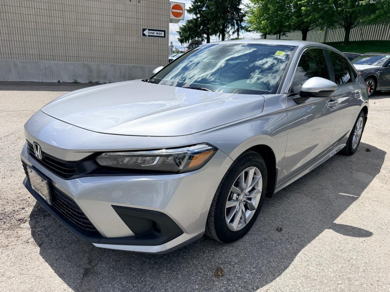 Silver 2023 Honda Civic Sedan Front-Wheel Drive Continuously Variable Transmission