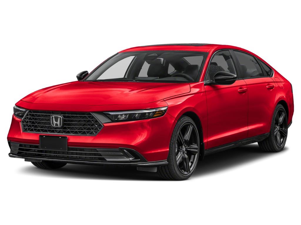 Red 2026 Honda Accord Hybrid Sedan Front-Wheel Drive Continuously Variable Transmission