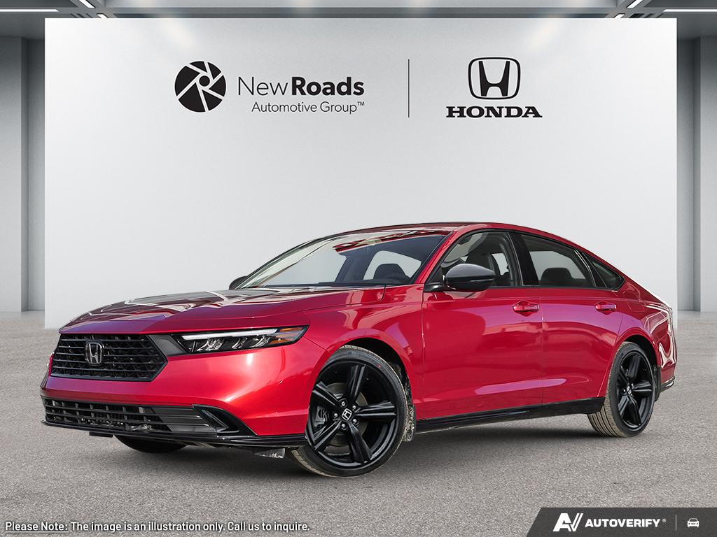Red 2026 Honda Accord Hybrid Sedan Front-Wheel Drive Continuously Variable Transmission