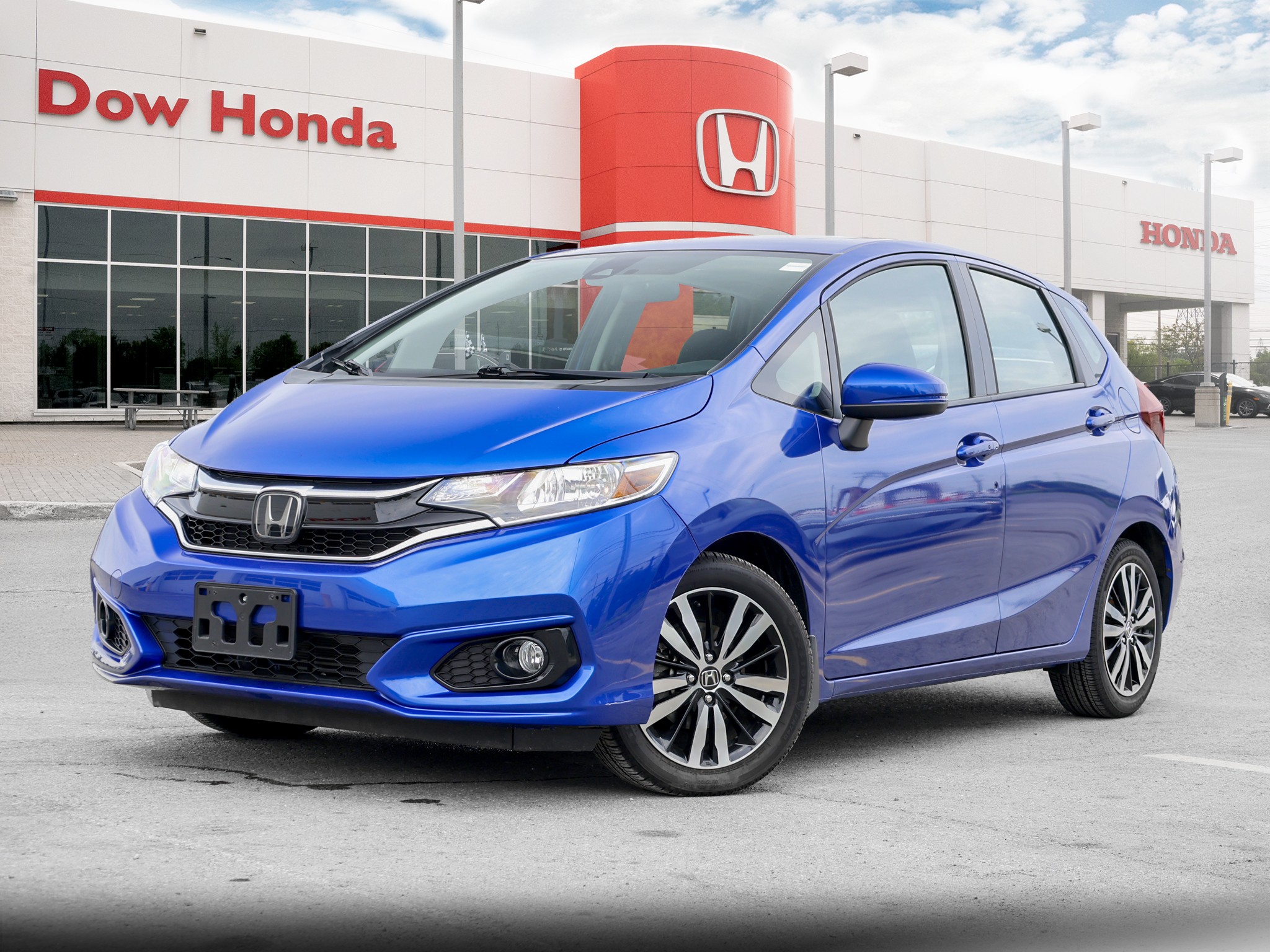 Blue 2019 Honda Fit Hatchback Front-Wheel Drive Continuously Variable Transmission