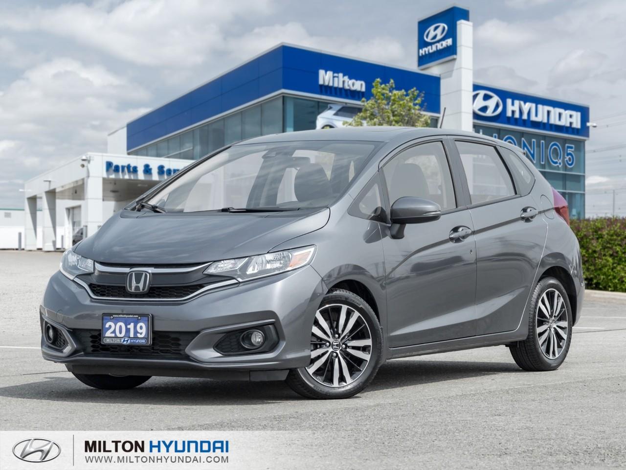 Gray 2019 Honda Fit Hatchback Front-Wheel Drive Continuously Variable Transmission