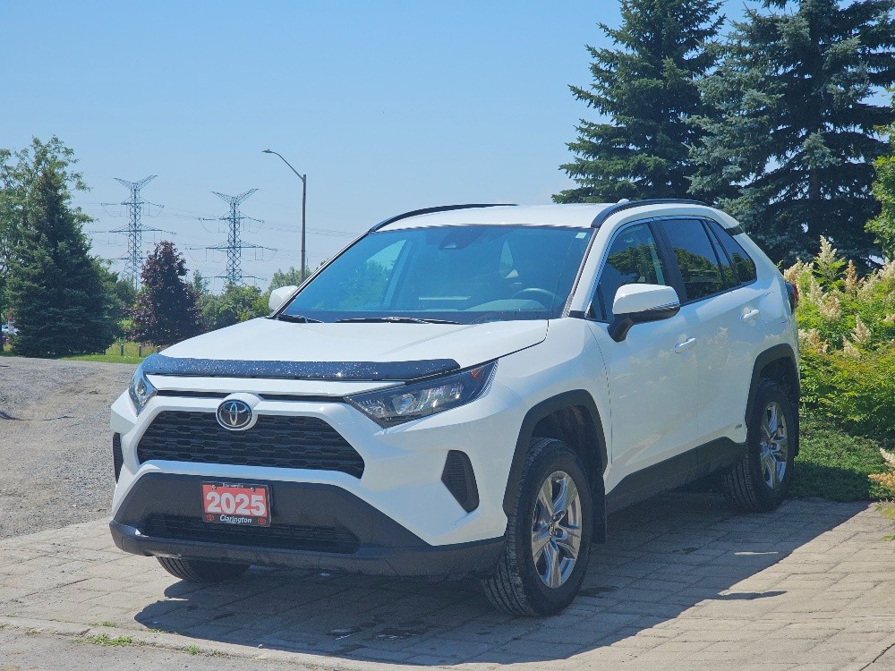 White 2025 Toyota RAV4 Hybrid SUV / Crossover All-Wheel Drive Continuously Variable Transmission