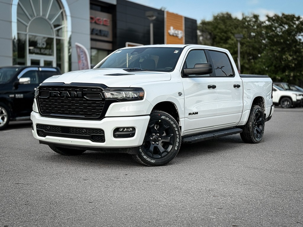 White 2026 RAM 1500 Pickup Truck Four-Wheel Drive 8-Speed Automatic