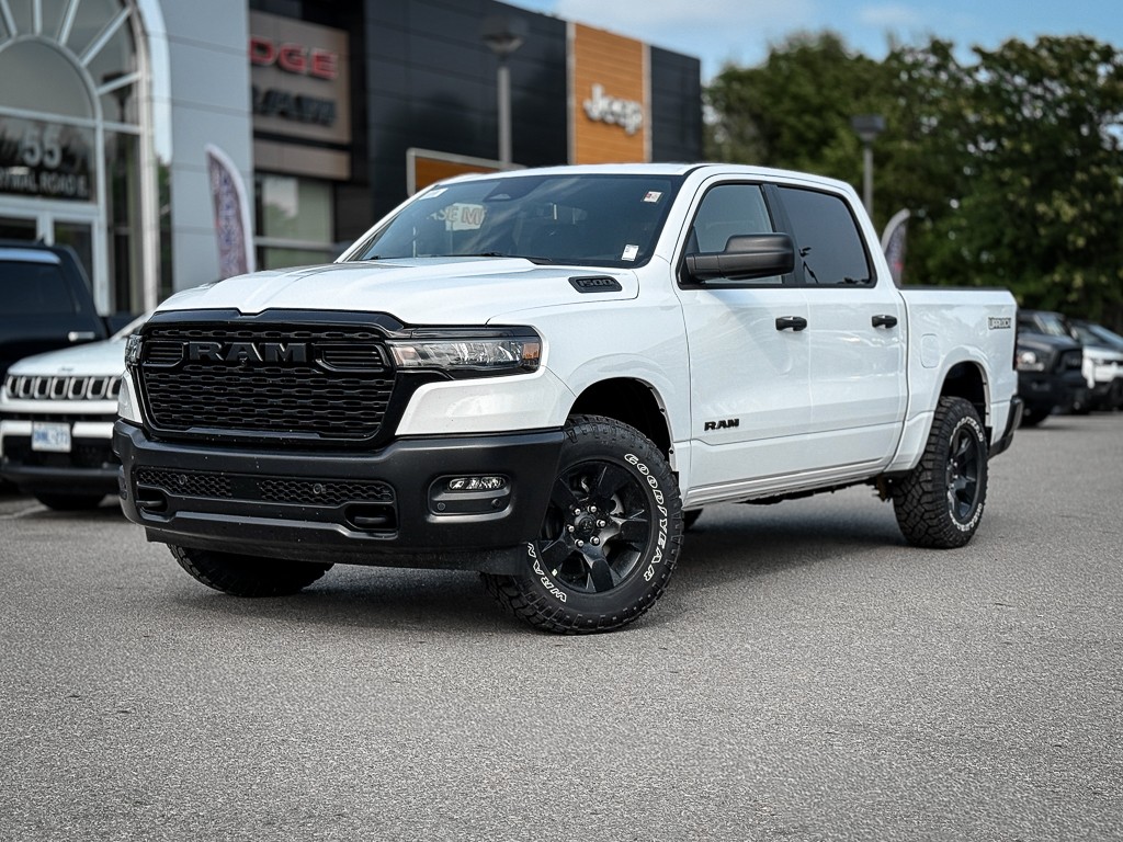 White 2026 RAM 1500 Pickup Truck Four-Wheel Drive 8-Speed Automatic