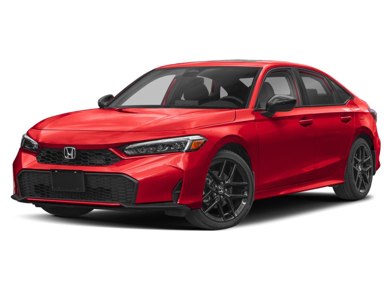 Red 2026 Honda Civic Hybrid Sedan Front-Wheel Drive Continuously Variable Transmission