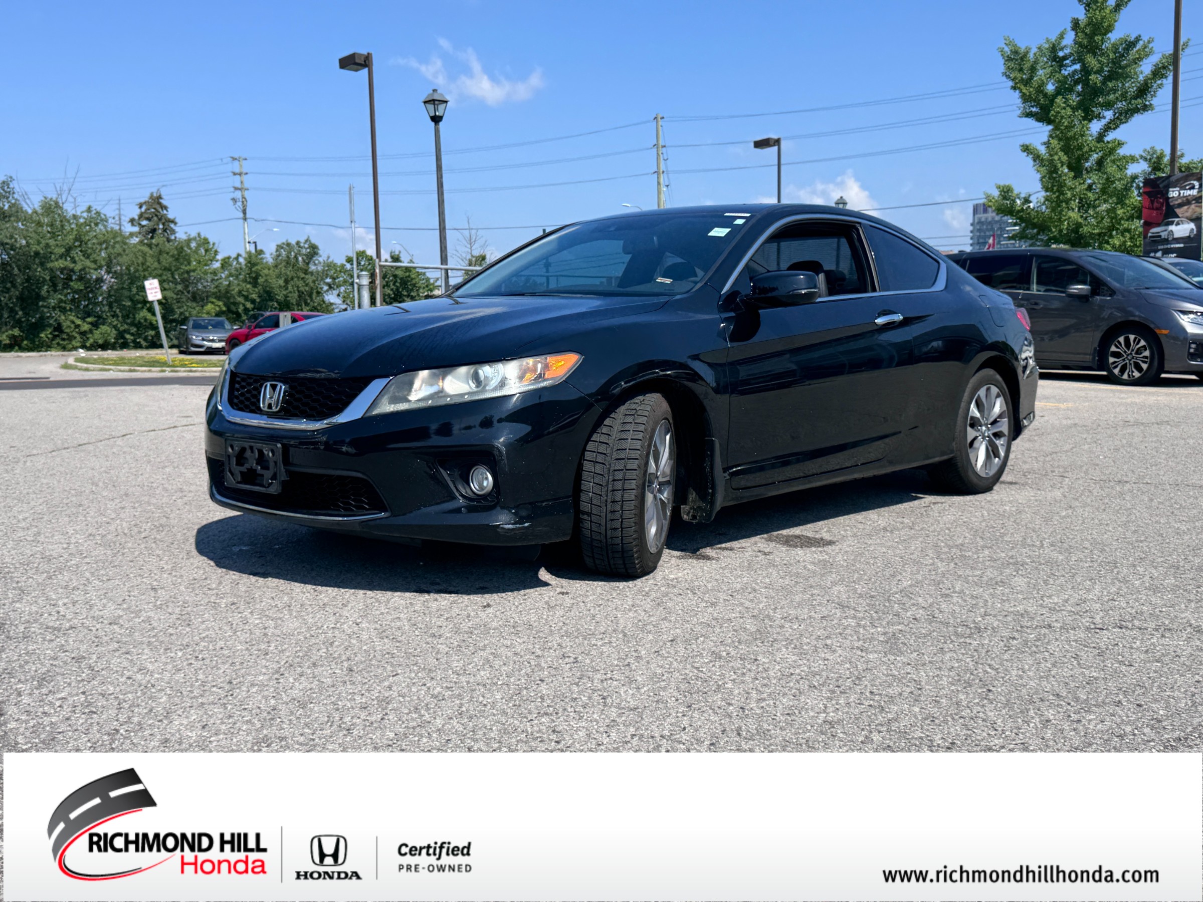 Black 2015 Honda Accord Coupe Coupe Front-Wheel Drive Continuously Variable Transmission