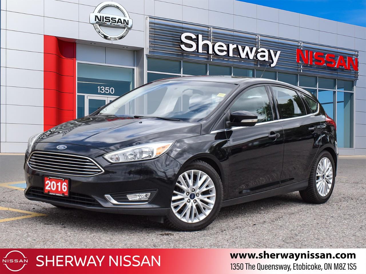 Black 2016 Ford Focus Hatchback Front-Wheel Drive 6-Speed Automatic