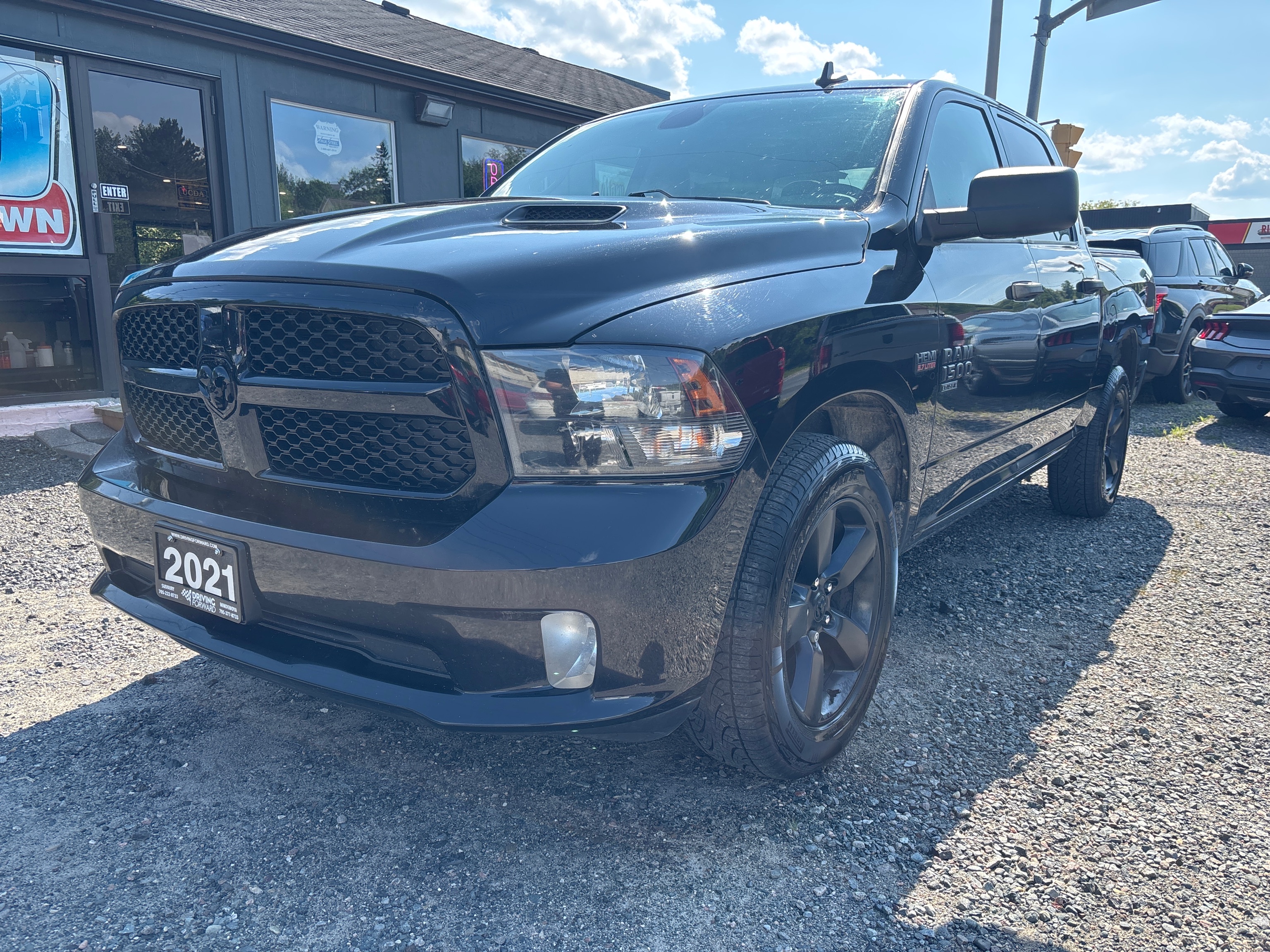 Black 2021 RAM 1500 Pickup Truck Four-Wheel Drive 8-Speed Automatic