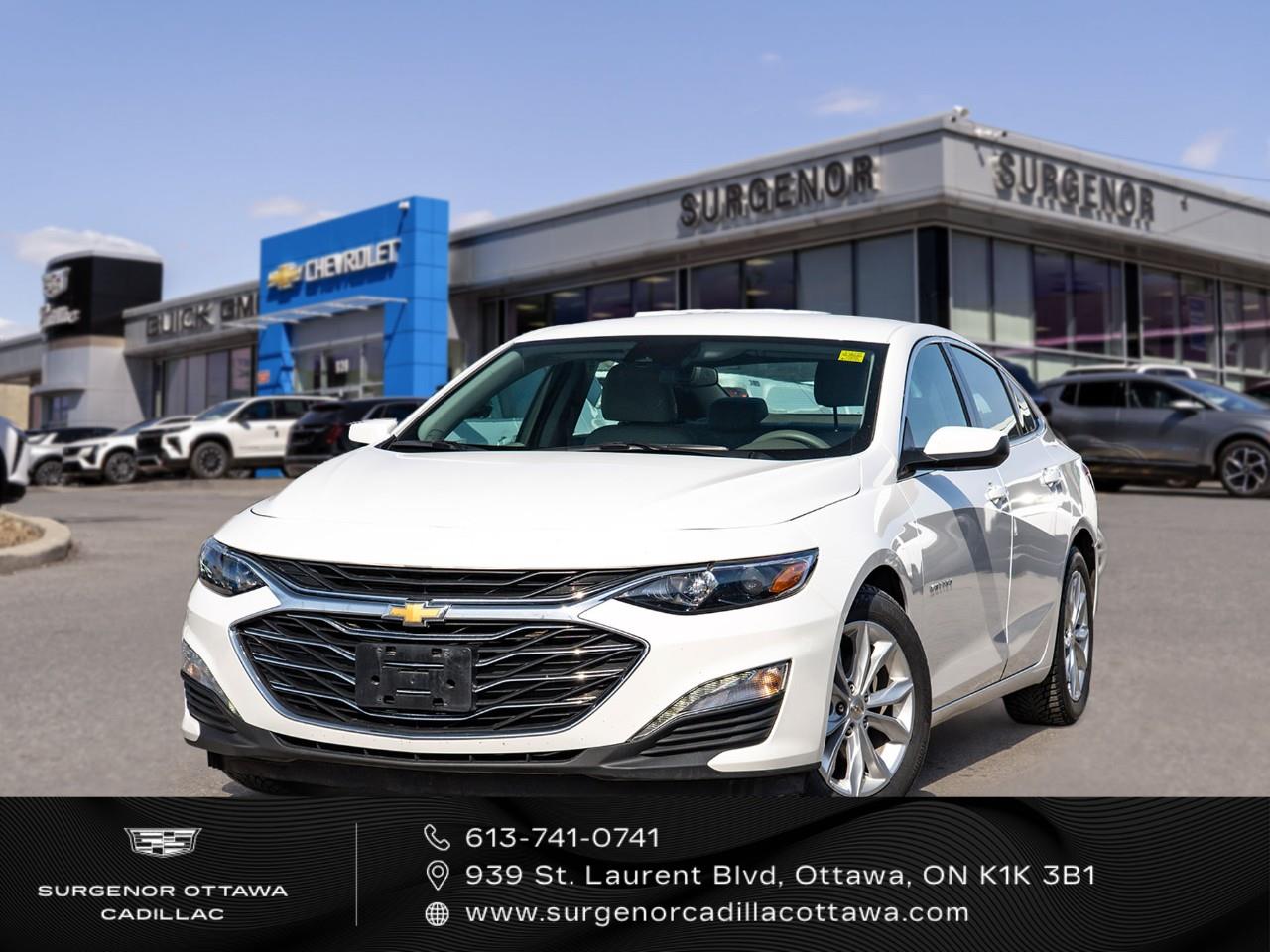 White 2025 Chevrolet Malibu Sedan Front-Wheel Drive Continuously Variable Transmission