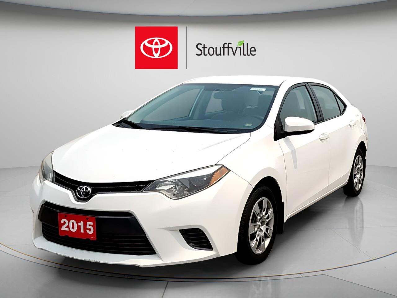 White 2015 Toyota Corolla Sedan Front-Wheel Drive Continuously Variable Transmission