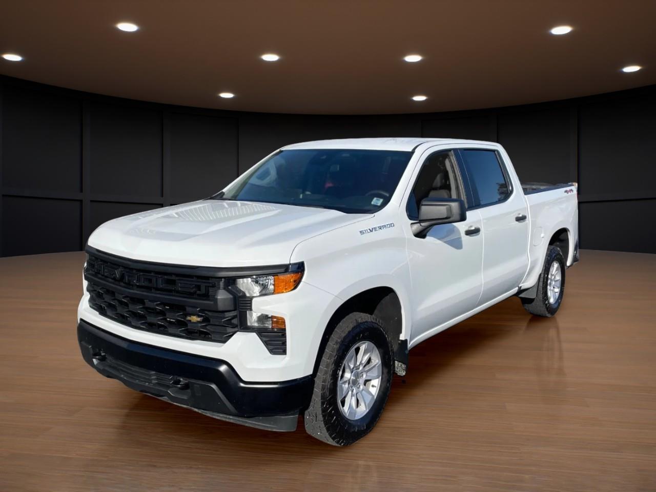 White 2023 Chevrolet Silverado 1500 Pickup Truck Four-Wheel Drive 8-Speed Automatic