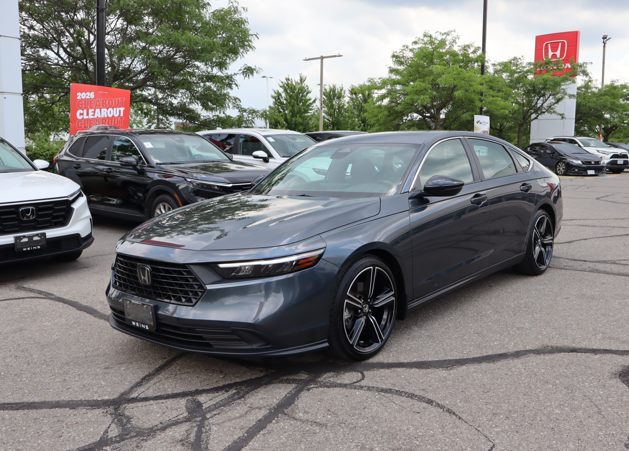 Gray 2024 Honda Accord Hybrid Sedan Front-Wheel Drive Continuously Variable Transmission