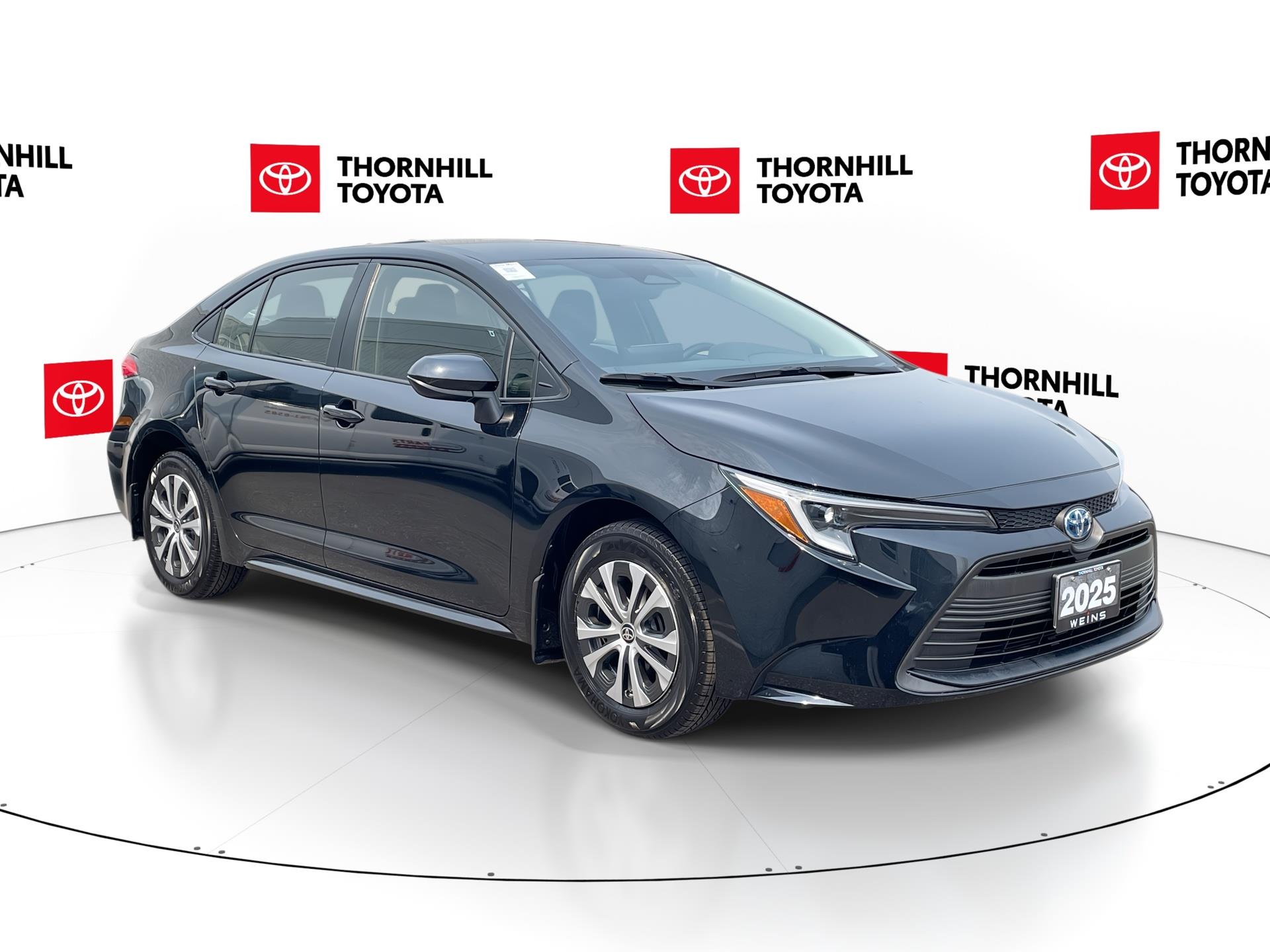 Black 2025 Toyota Corolla Hybrid Sedan Front-Wheel Drive Continuously Variable Transmission