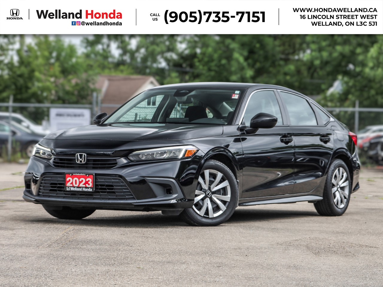 Black 2023 Honda Civic Sedan Front-Wheel Drive Continuously Variable Transmission