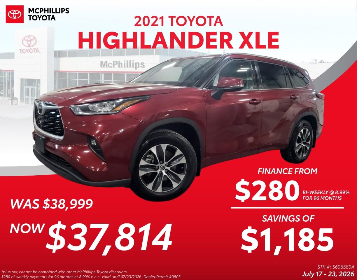 Red 2021 Toyota Highlander SUV / Crossover All-Wheel Drive 8-Speed Automatic