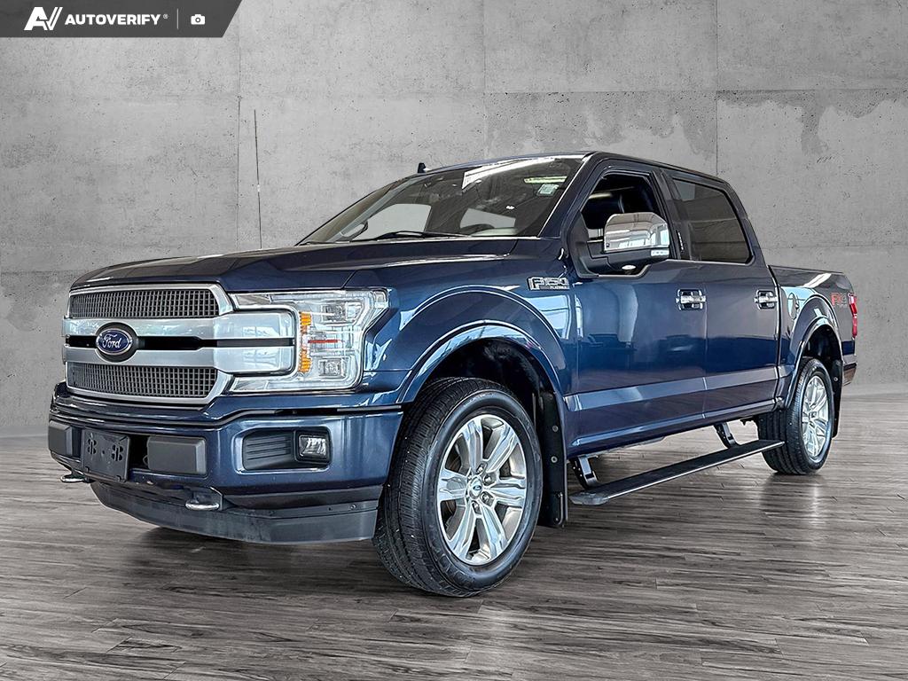 Blue 2020 Ford F-150 Pickup Truck Four-Wheel Drive Automatic