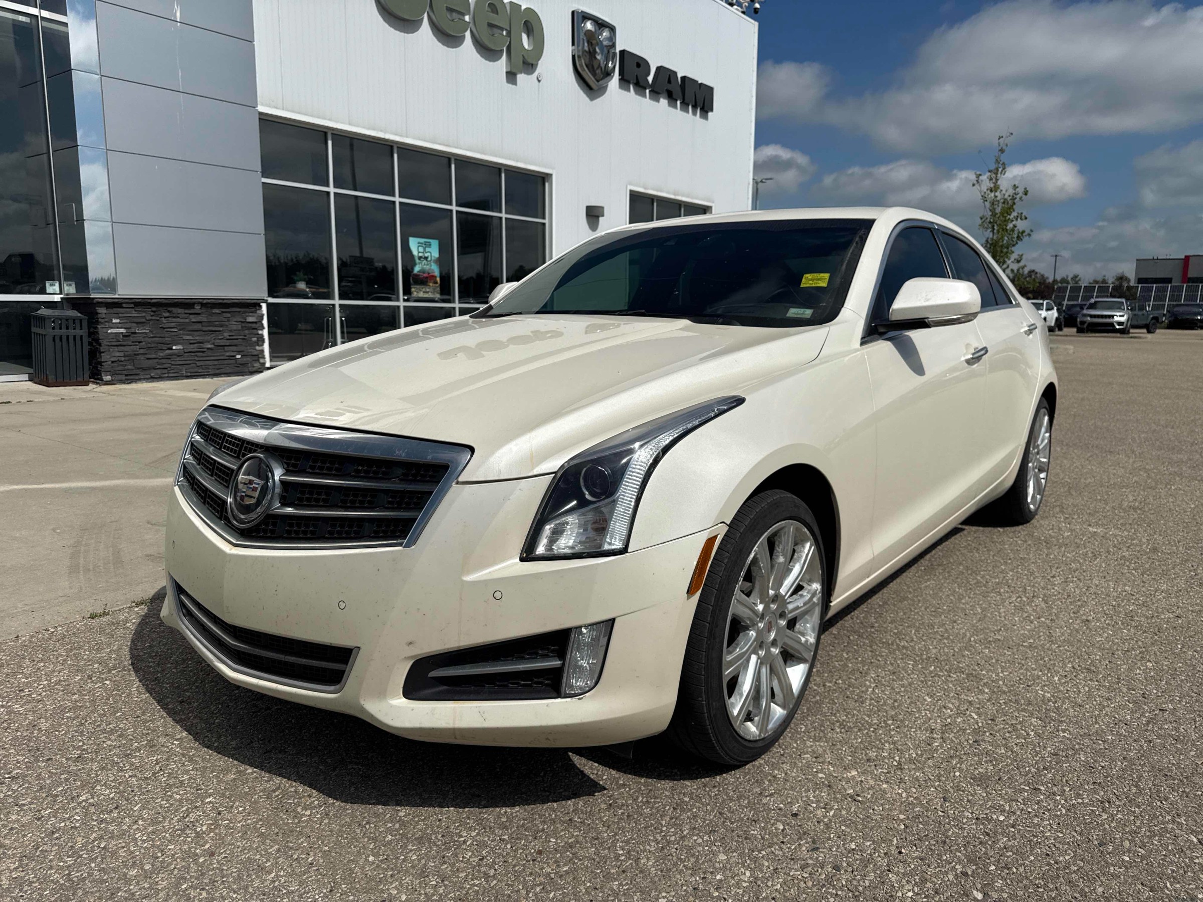 White 2013 Cadillac ATS Sedan All-Wheel Drive 6-Speed Automatic