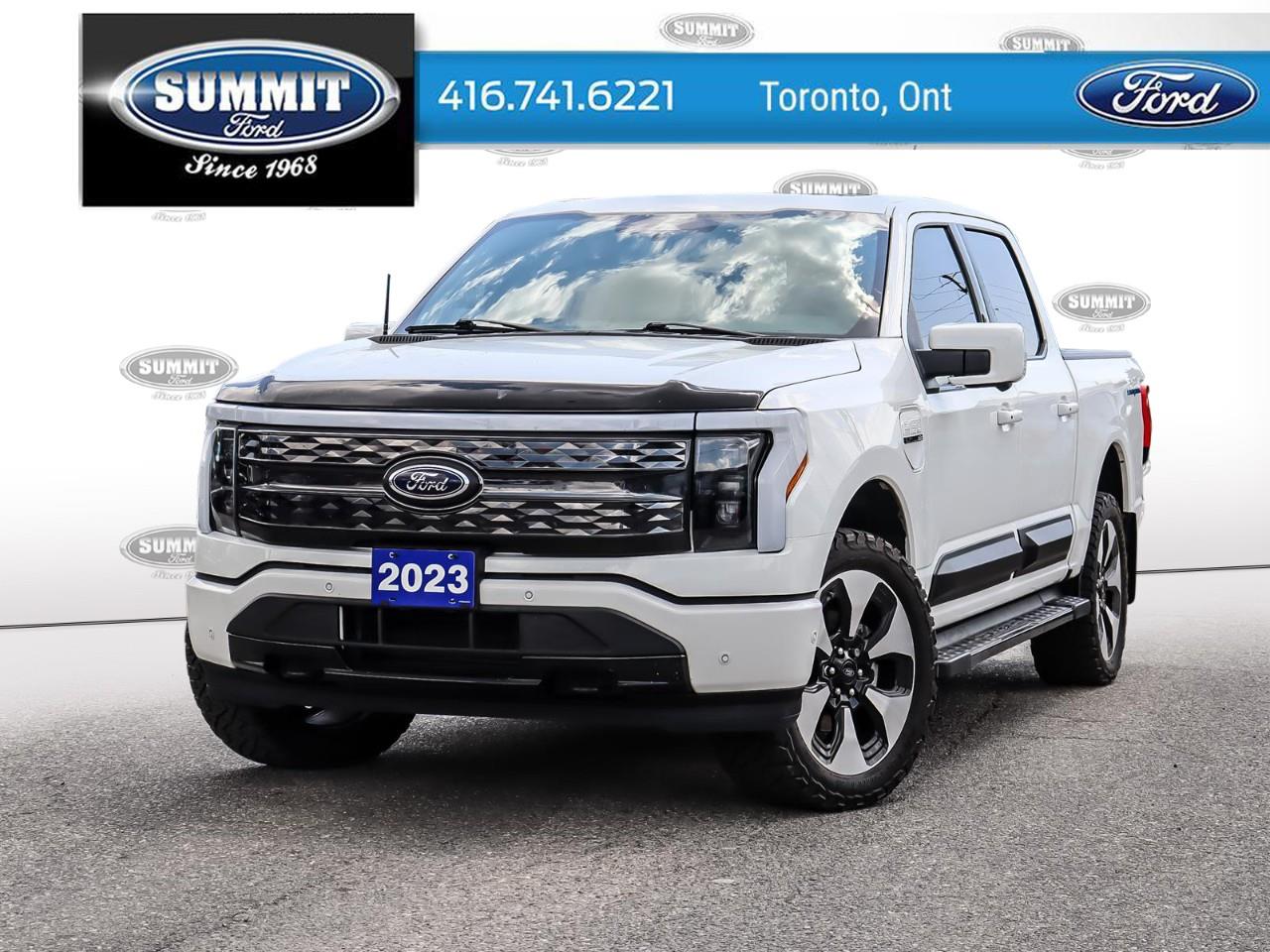 White 2023 Ford F-150 Lightning Pickup Truck All-Wheel Drive 1-Speed Automatic