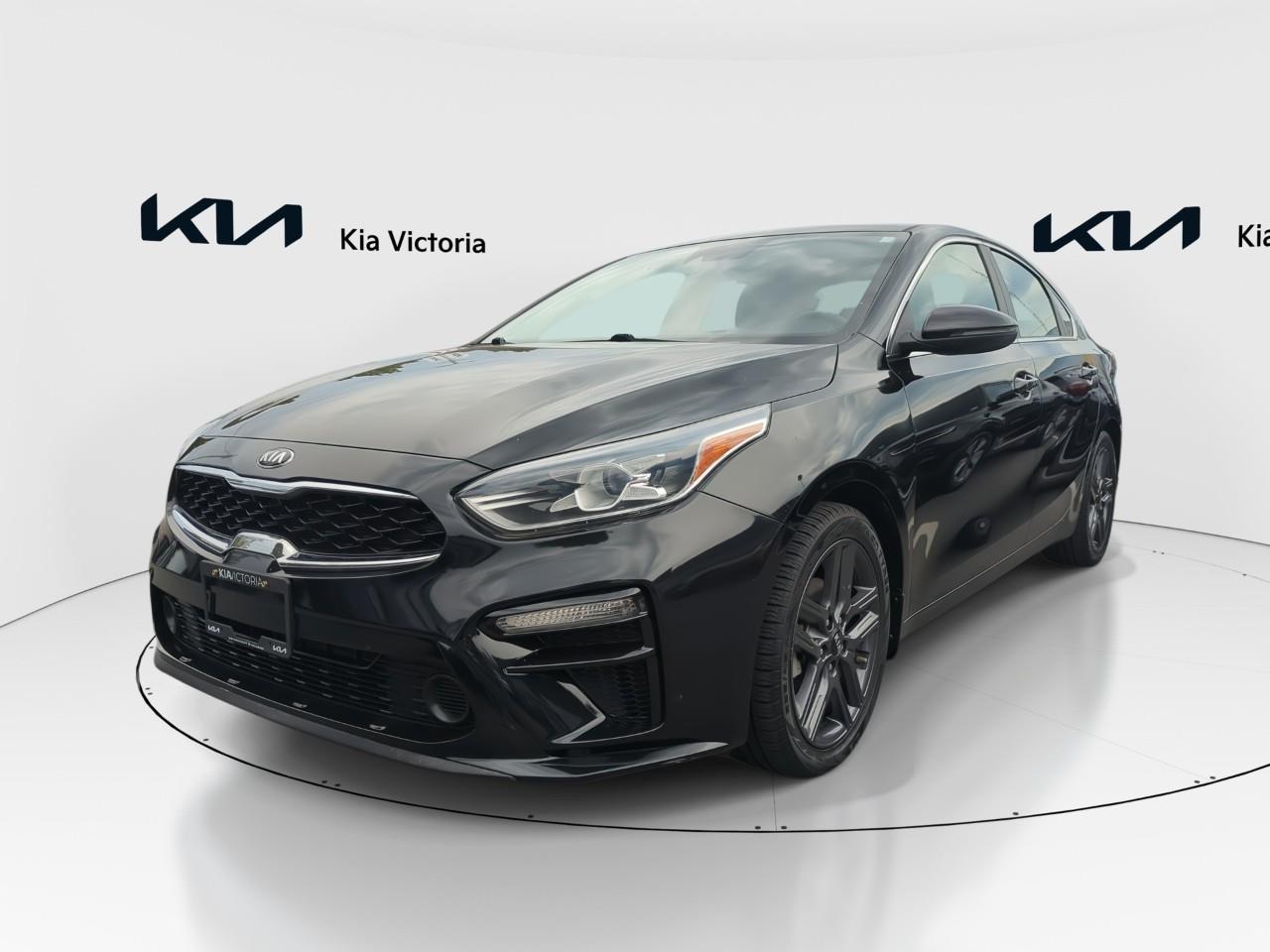 Black 2021 Kia Forte Sedan Front-Wheel Drive Continuously Variable Transmission