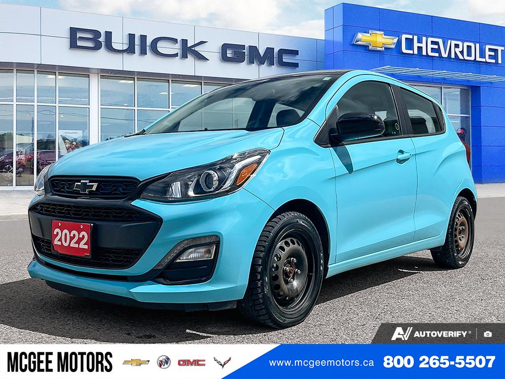 Blue 2022 Chevrolet Spark Hatchback Front-Wheel Drive Continuously Variable Transmission