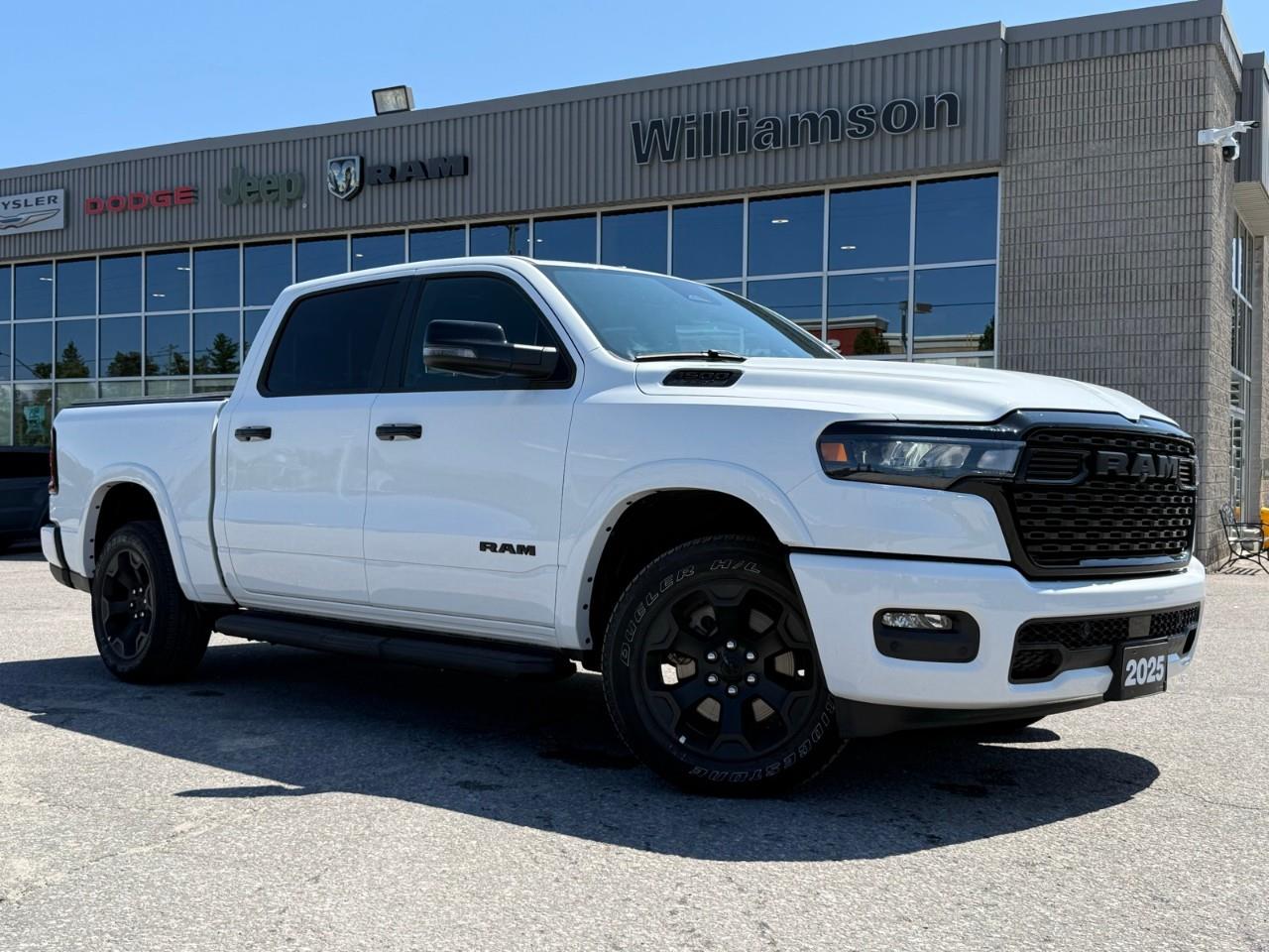 White 2025 RAM 1500 Pickup Truck Four-Wheel Drive 8-Speed Automatic