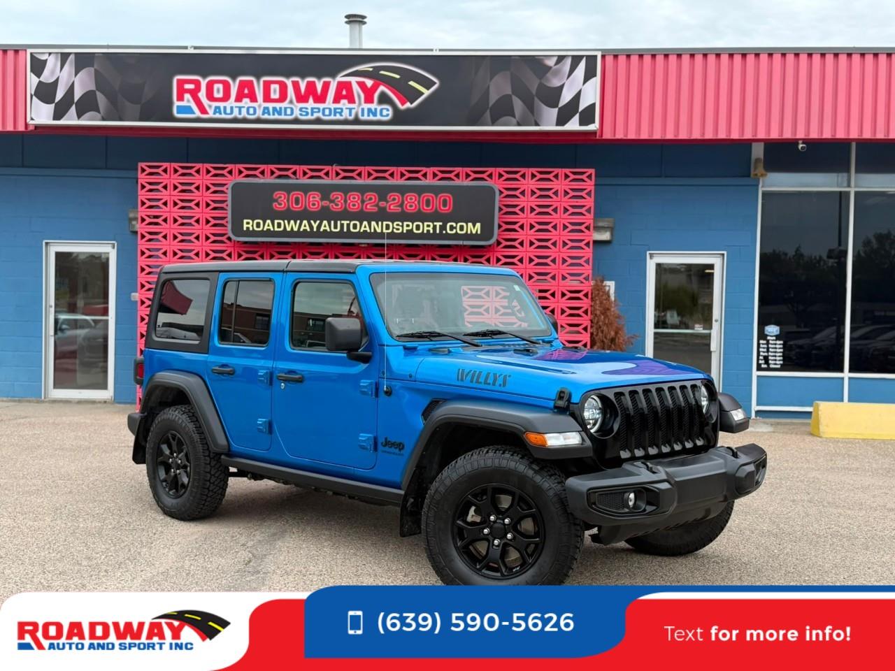 Blue 2023 Jeep Wrangler SUV / Crossover Four-Wheel Drive Automatic