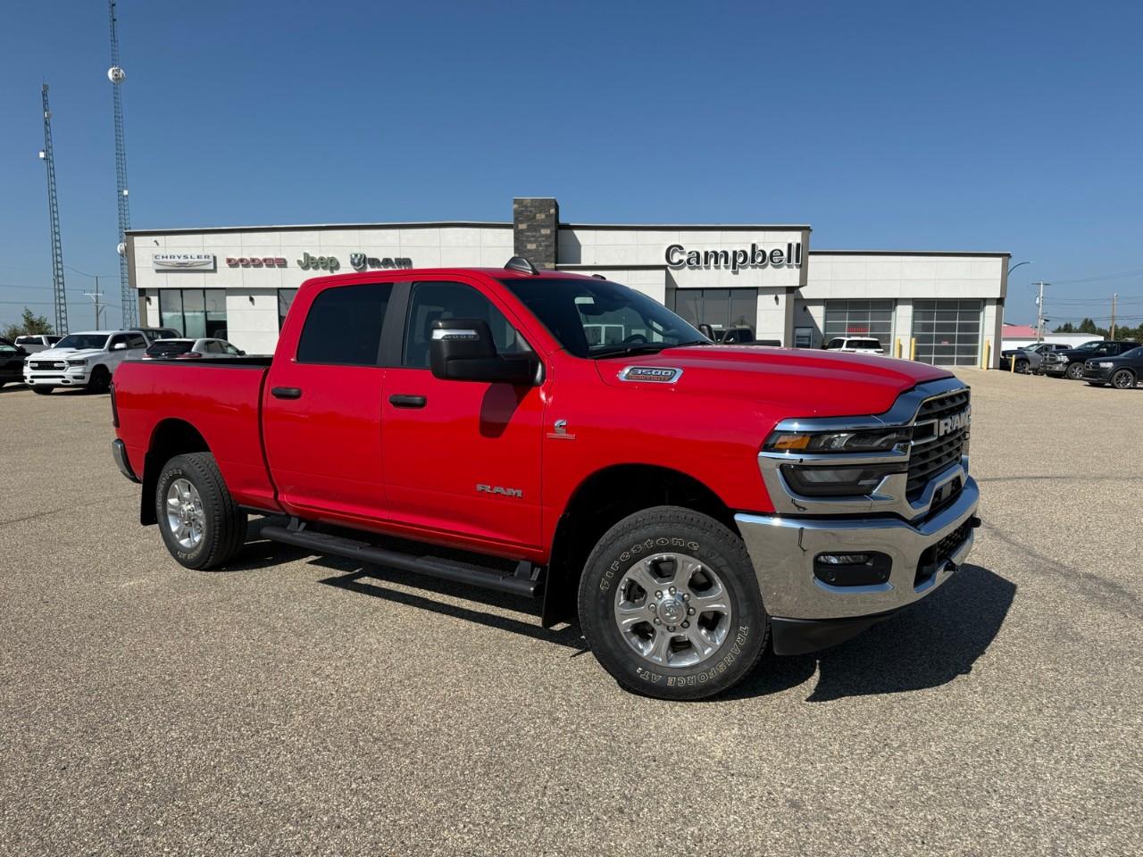 Red 2026 RAM 3500 Pickup Truck Four-Wheel Drive 8-Speed Automatic