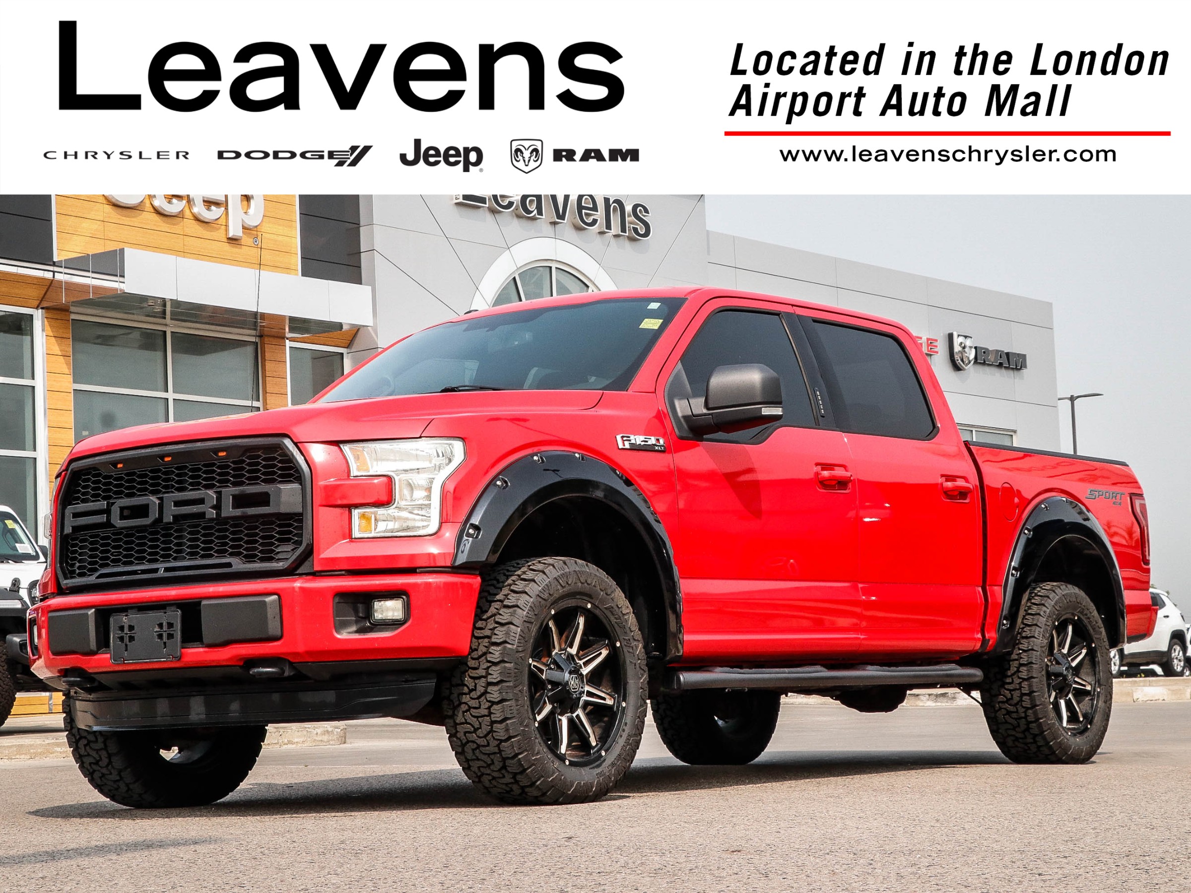 Red 2016 Ford F-150 Pickup Truck Four-Wheel Drive 6-Speed Automatic