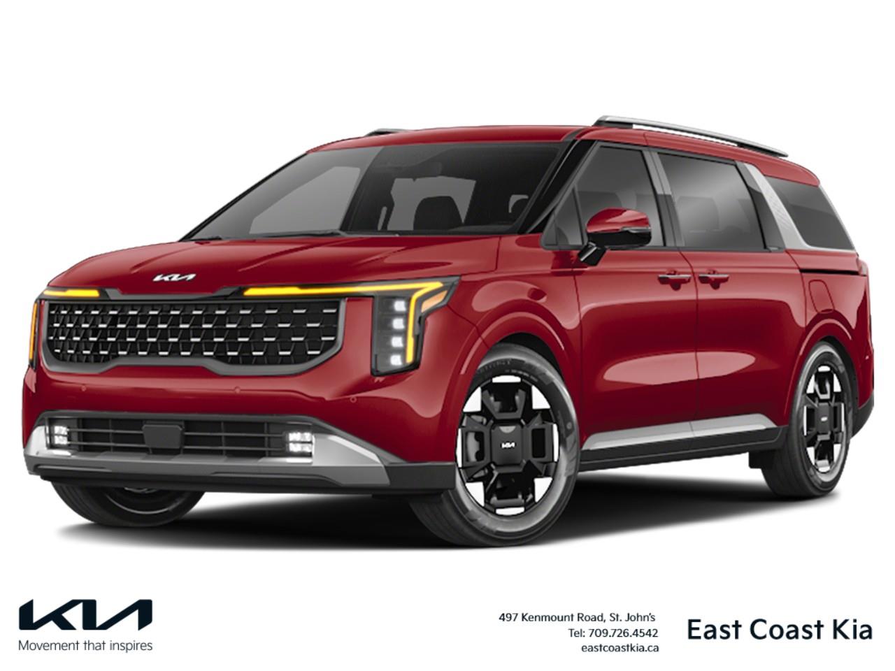 Red 2026 Kia Carnival Minivan 8-Speed Automatic