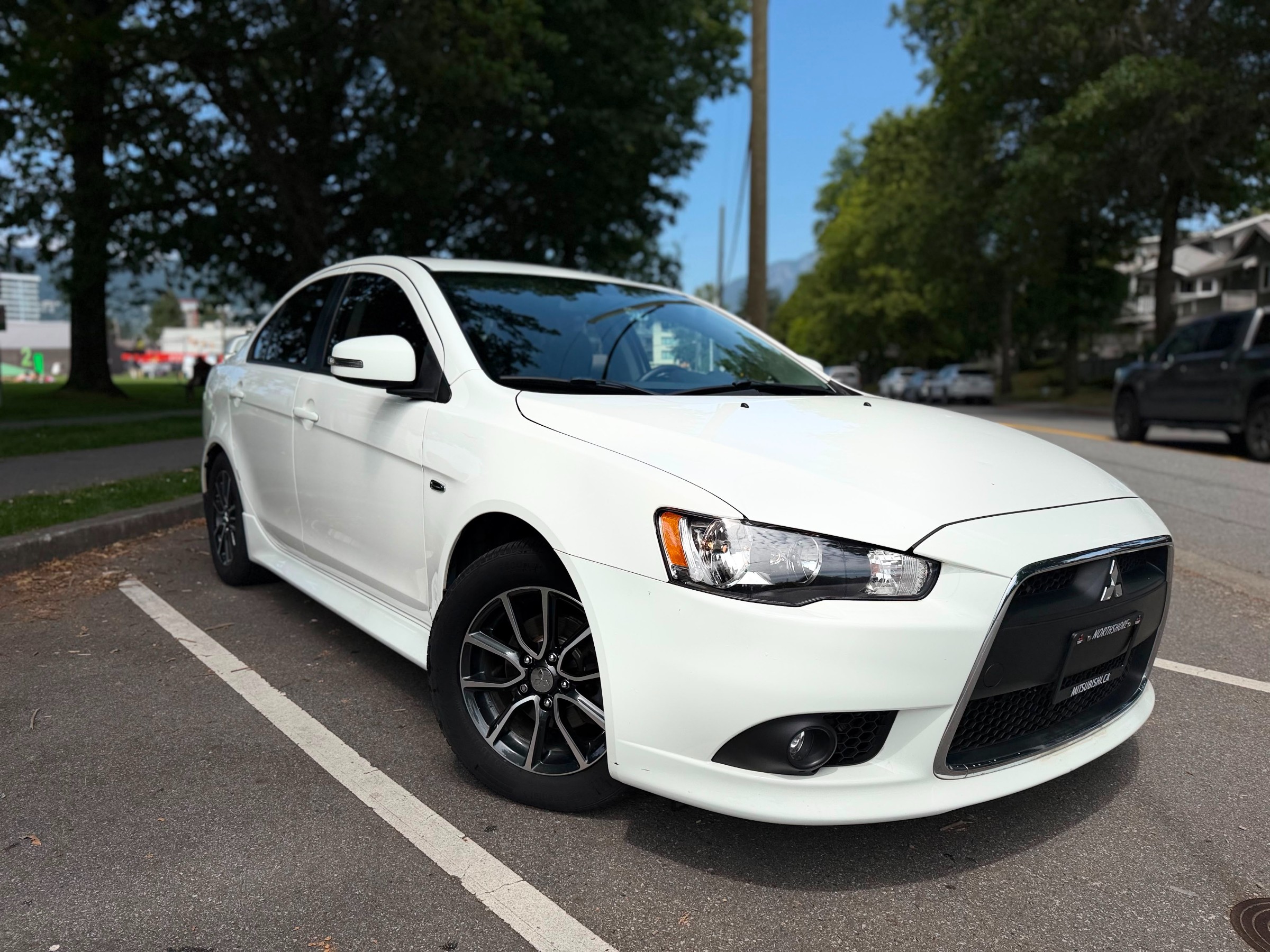 White 2015 Mitsubishi Lancer Sedan Continuously Variable Transmission