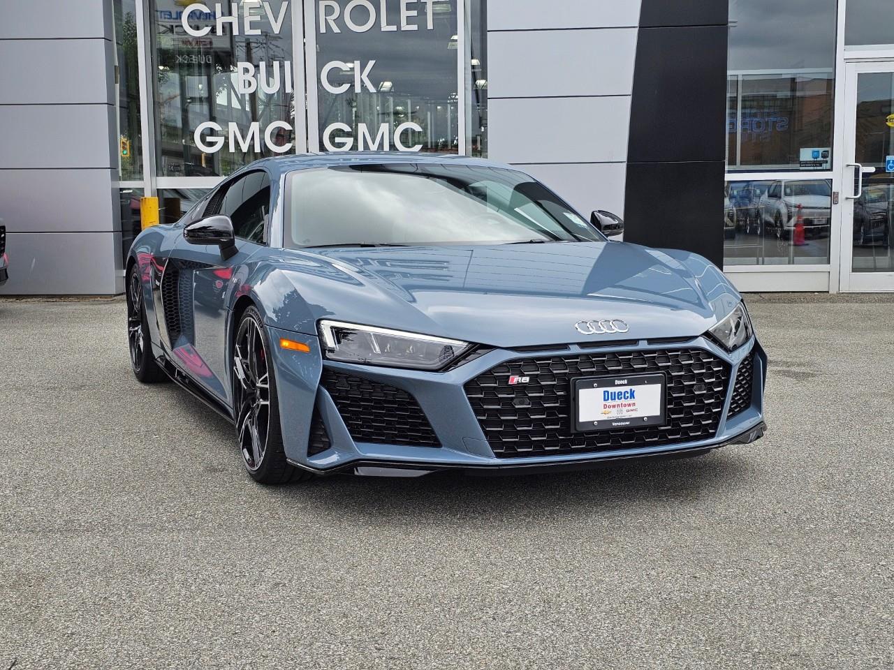 Gray 2023 Audi R8 Coupe Rear-Wheel Drive 7-Speed Automatic