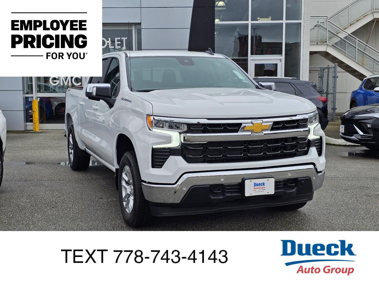 White 2026 Chevrolet Silverado 1500 Pickup Truck Four-Wheel Drive 8-Speed Automatic