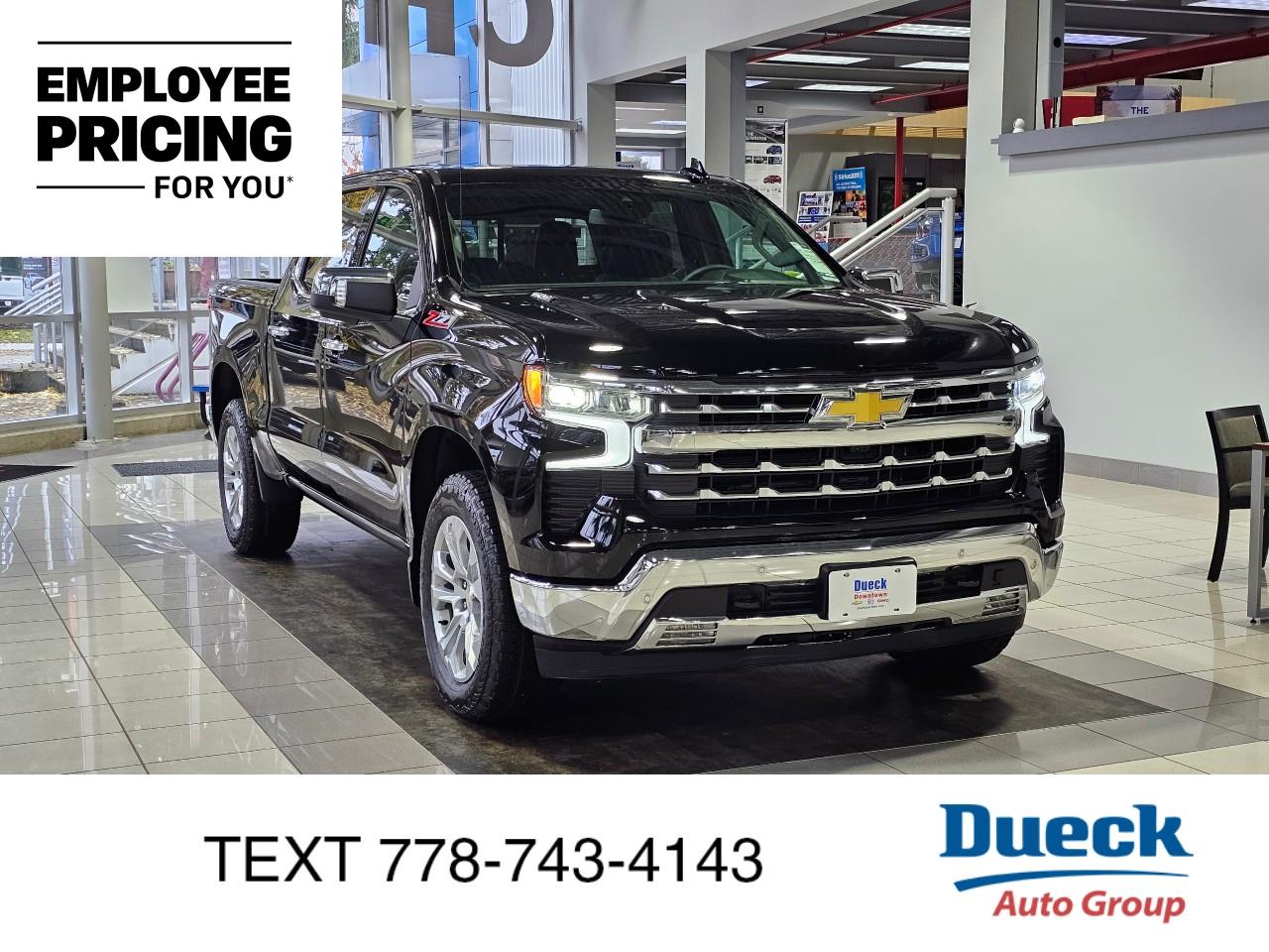Black 2026 Chevrolet Silverado 1500 Pickup Truck Four-Wheel Drive Automatic