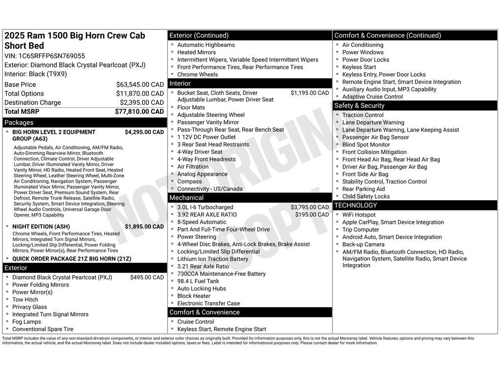 2025 Ram 1500