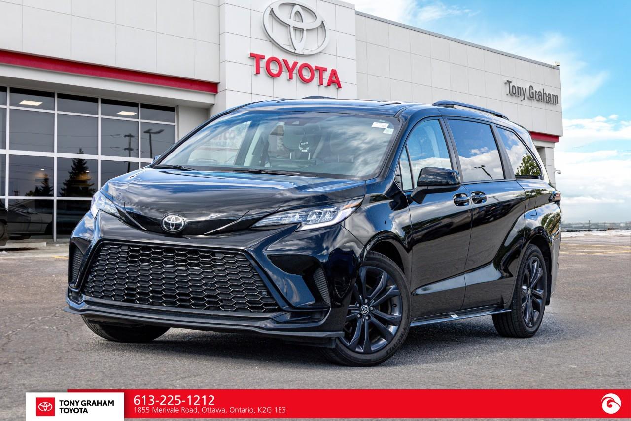 Black 2026 Toyota Sienna Minivan Front-Wheel Drive Continuously Variable Transmission