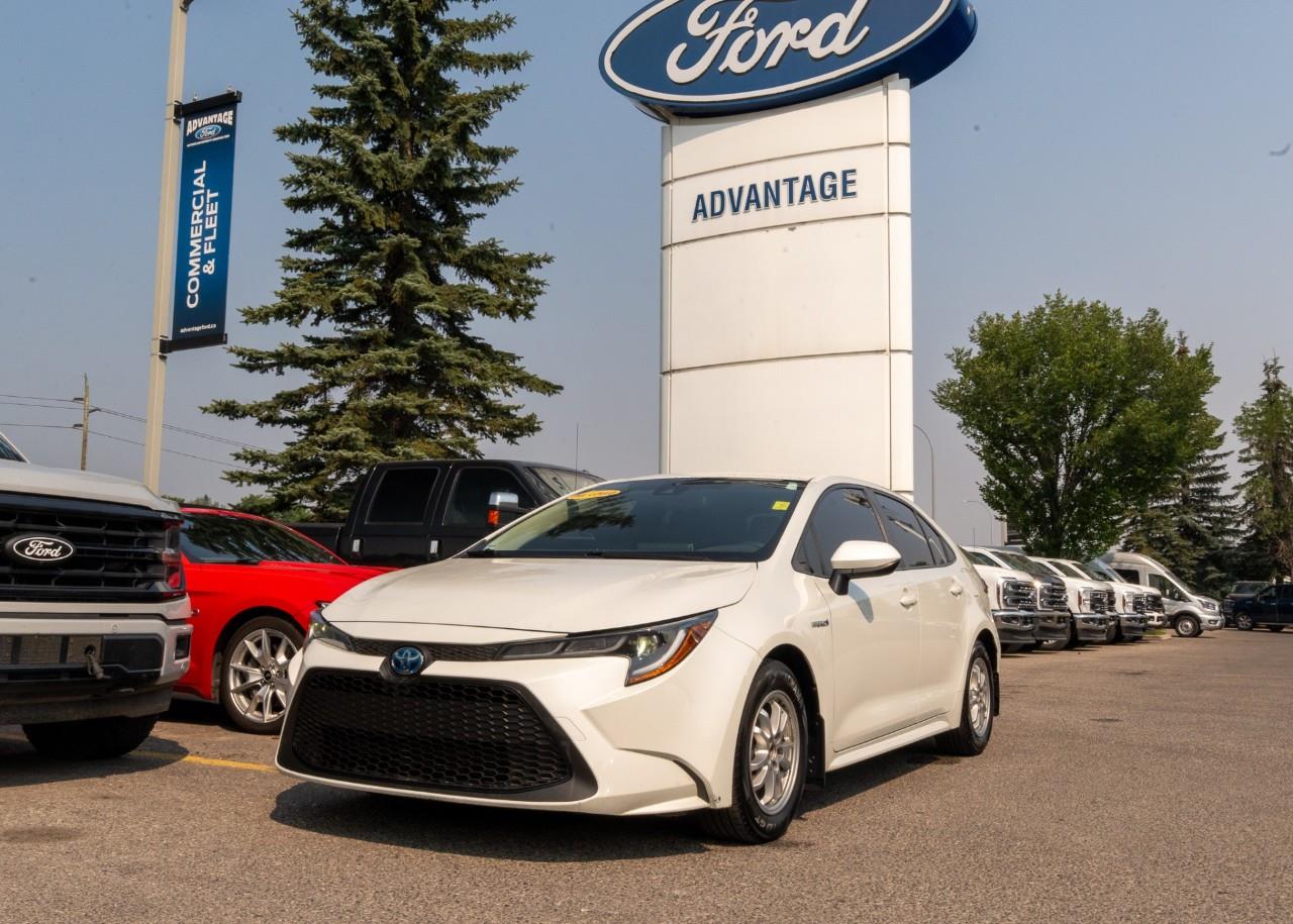 White 2021 Toyota Corolla Hybrid Sedan Continuously Variable Transmission