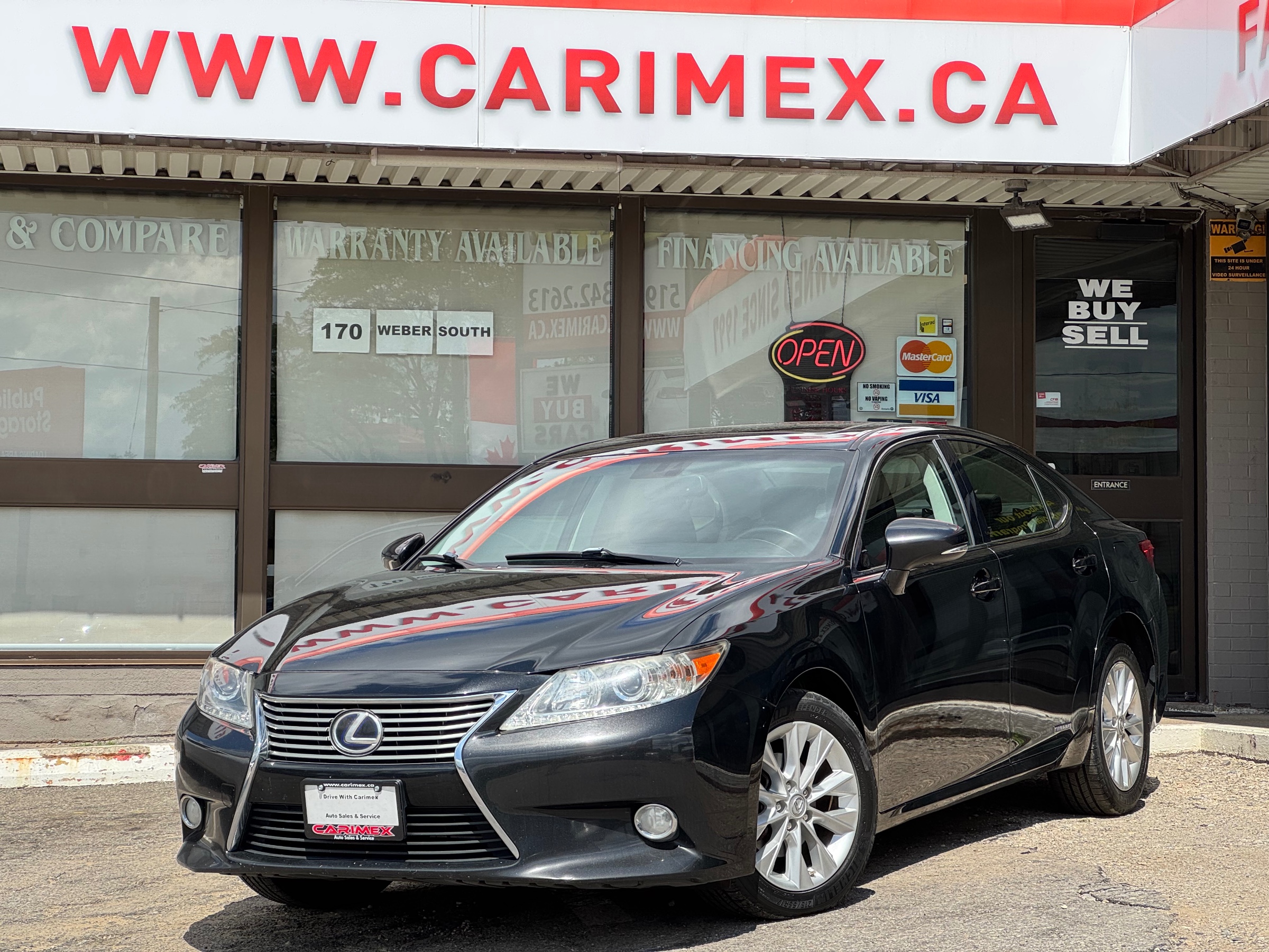 Black 2014 Lexus ES Hybrid Sedan Front-Wheel Drive Continuously Variable Transmission