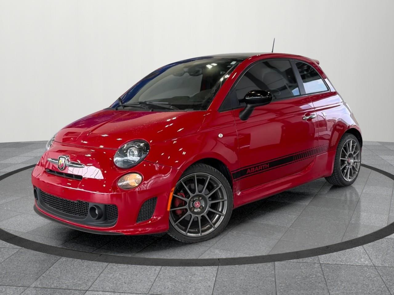 Red 2017 FIAT 500 Hatchback Front-Wheel Drive 5-Speed Manual