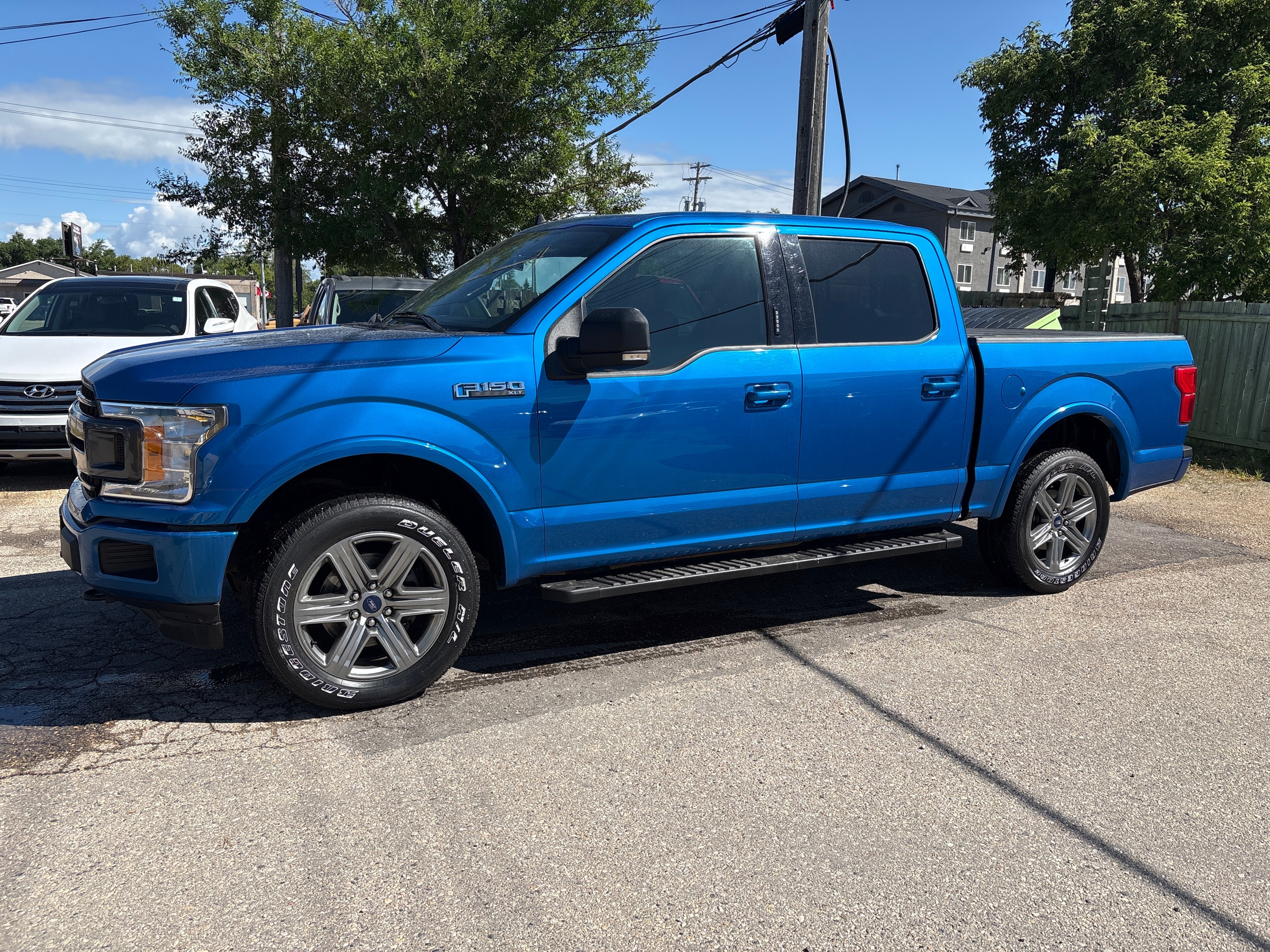 Blue 2019 Ford F-150 Pickup Truck Four-Wheel Drive Automatic
