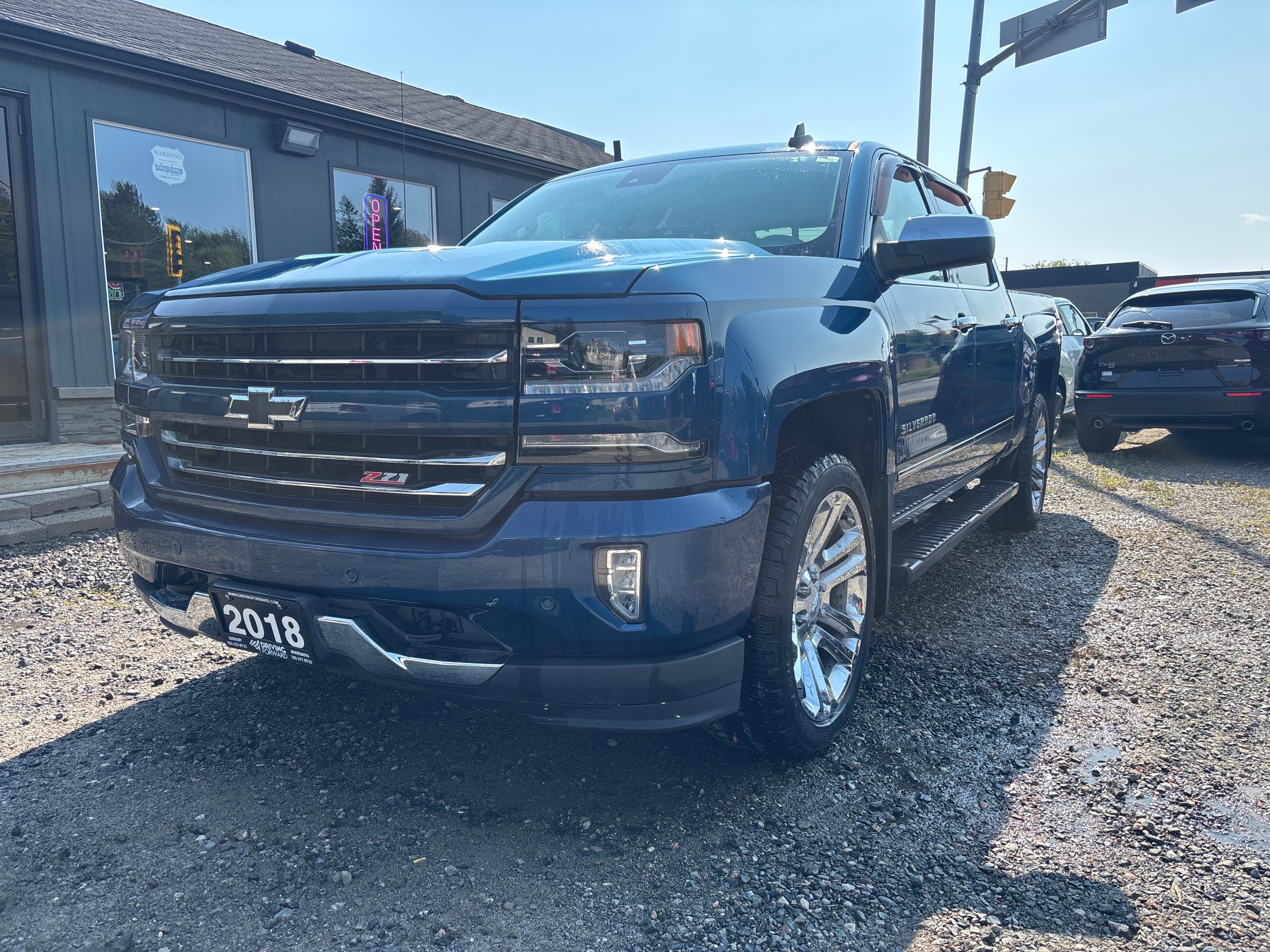 Blue 2018 Chevrolet Silverado 1500 Pickup Truck Four-Wheel Drive 8-Speed Automatic