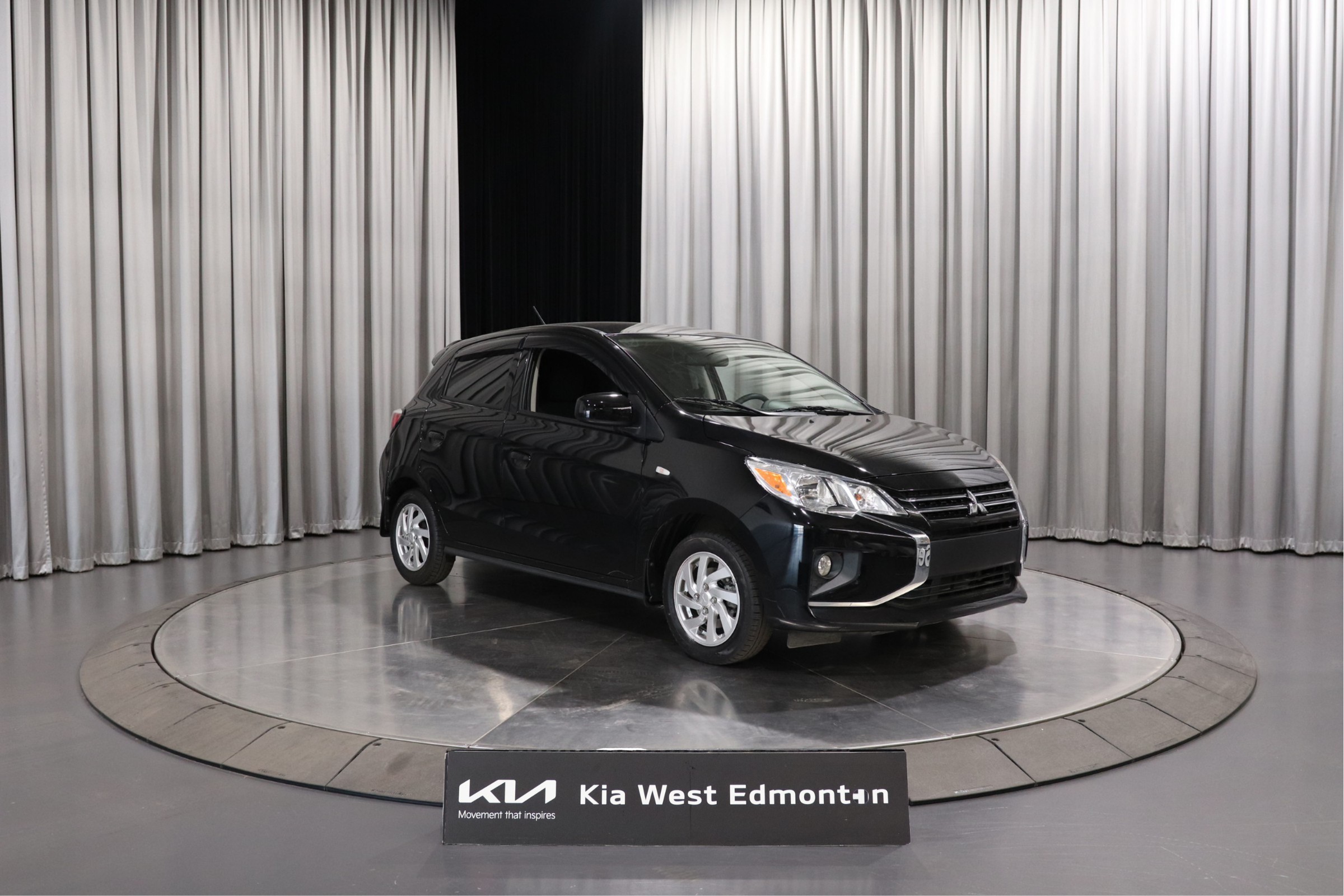 Black 2024 Mitsubishi Mirage Hatchback Front-Wheel Drive Continuously Variable Transmission