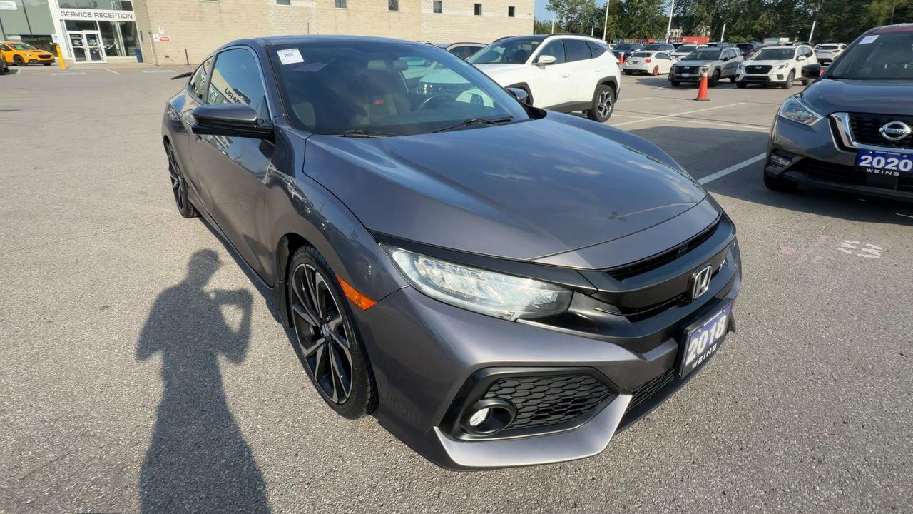 Gray 2018 Honda Civic Coupe Coupe Front-Wheel Drive 6-Speed Manual